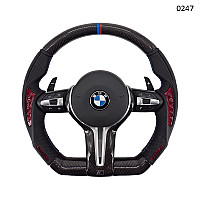 Κομμένο τιμόνι με κόκκινο και μαύρο carbon για BMW σειρά F 1 3 4 X1 X3 X4 X5 X6 M sport – 0247 - Sellzone.bg Κομμένο τιμόνι με κόκκινο και μαύρο carbon για BMW σειρά F 1 3 4 X1 X3 X4 X5 X6 M sport – 0247